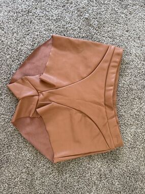 Skims Faux Leather High-Waist Hot Shorts